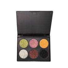 Load image into Gallery viewer, 6 Colors Diamond Golden Color Powder Glitter Eye Shadow Palette